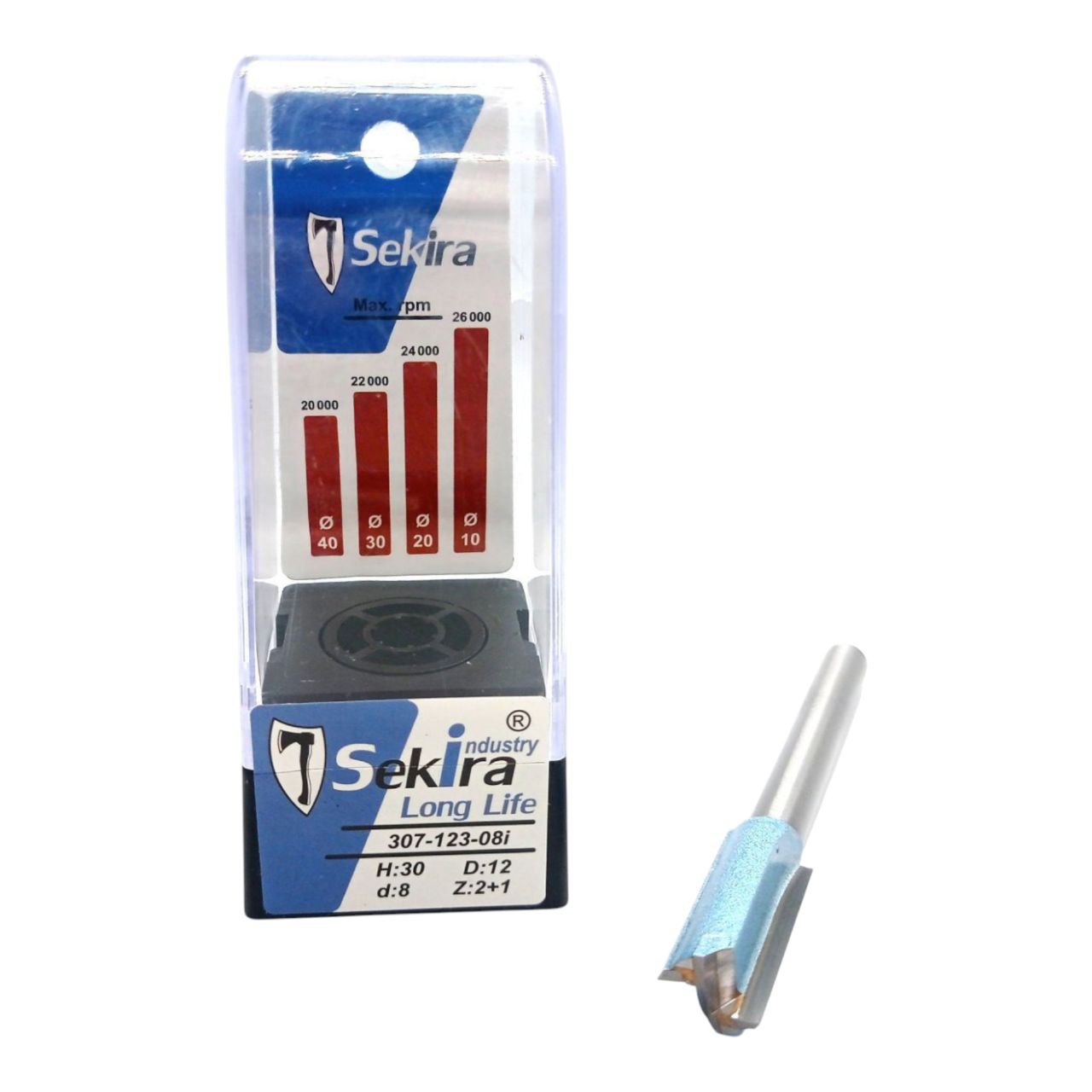 -Sekira-307-123-08i Фреза 12мм z2+1 L90 d8 - Sekira Industry під шаблон - Зображення 1