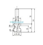 Фреза под интегрированную ручку - Easy Tool 2045 19.05 h18 d8 R5 — изображение 4