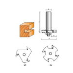 Фреза для вибірки пазу висота 8мм з підшипником - Topfix D40 Z3 h8 a13.5 - Зображення 3