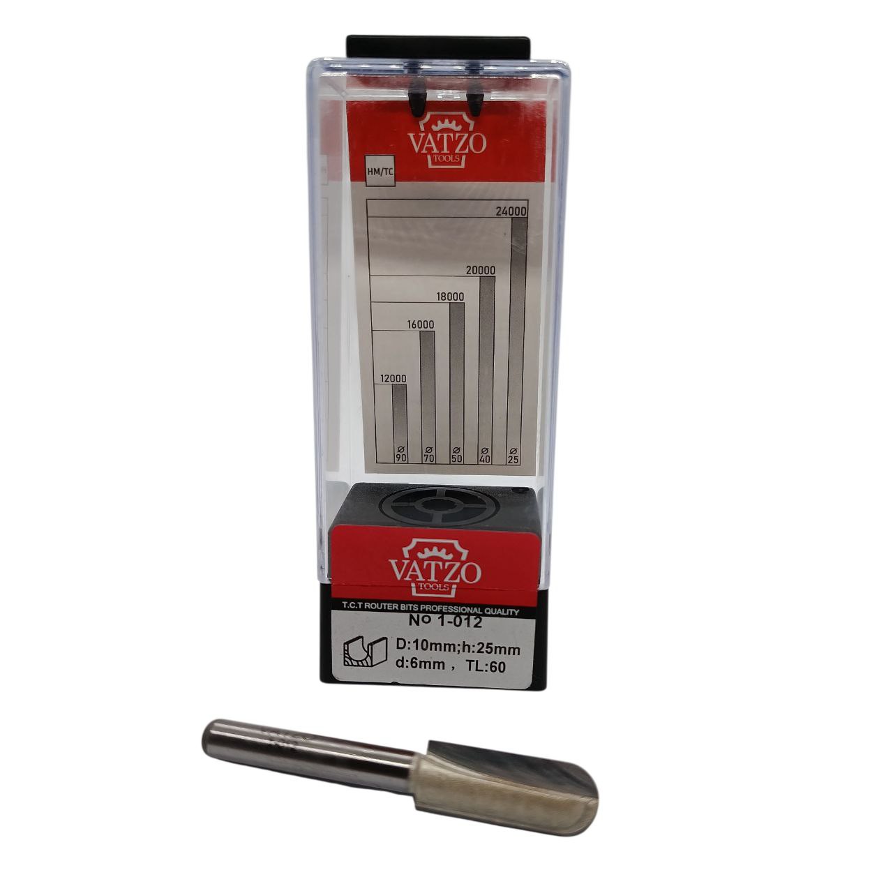 Vatzo-1012-10d6 Фреза Vatzo 1012 D10 h25 d6 Галтельная удлиненная — изображение 1