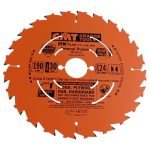 CMT 271.190.24M Пильный диск 190 мм x30x1.7x24Z быстрый рез — изображение 3