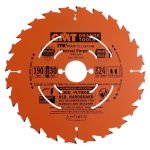 CMT 271.190.24M Пильный диск 190 мм x30x1.7x24Z быстрый рез