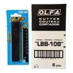 Olfa LBB-10B Леза 18мм 0.5мм Black 10шт уп - Зображення 2