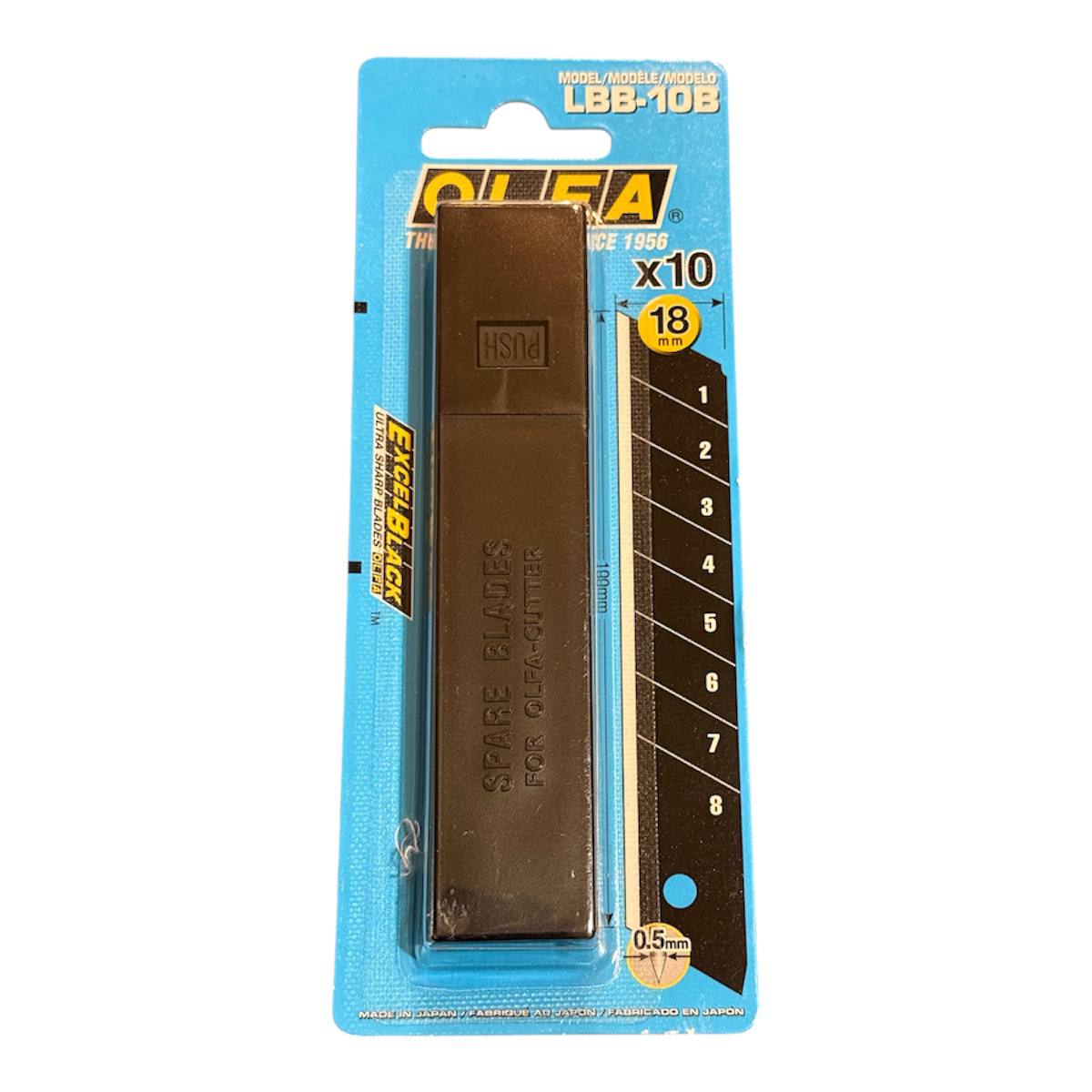 OLFA-LBB-10B Olfa LBB-10B Леза 18мм 0.5мм Black 10шт уп - Зображення 1