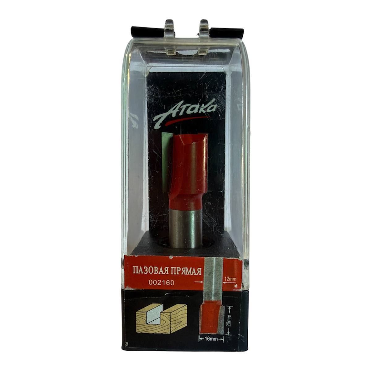 Ataka-002160 Фреза для паза 16мм h20 L62 12хвостовик / 002160 Атака — изображение 1