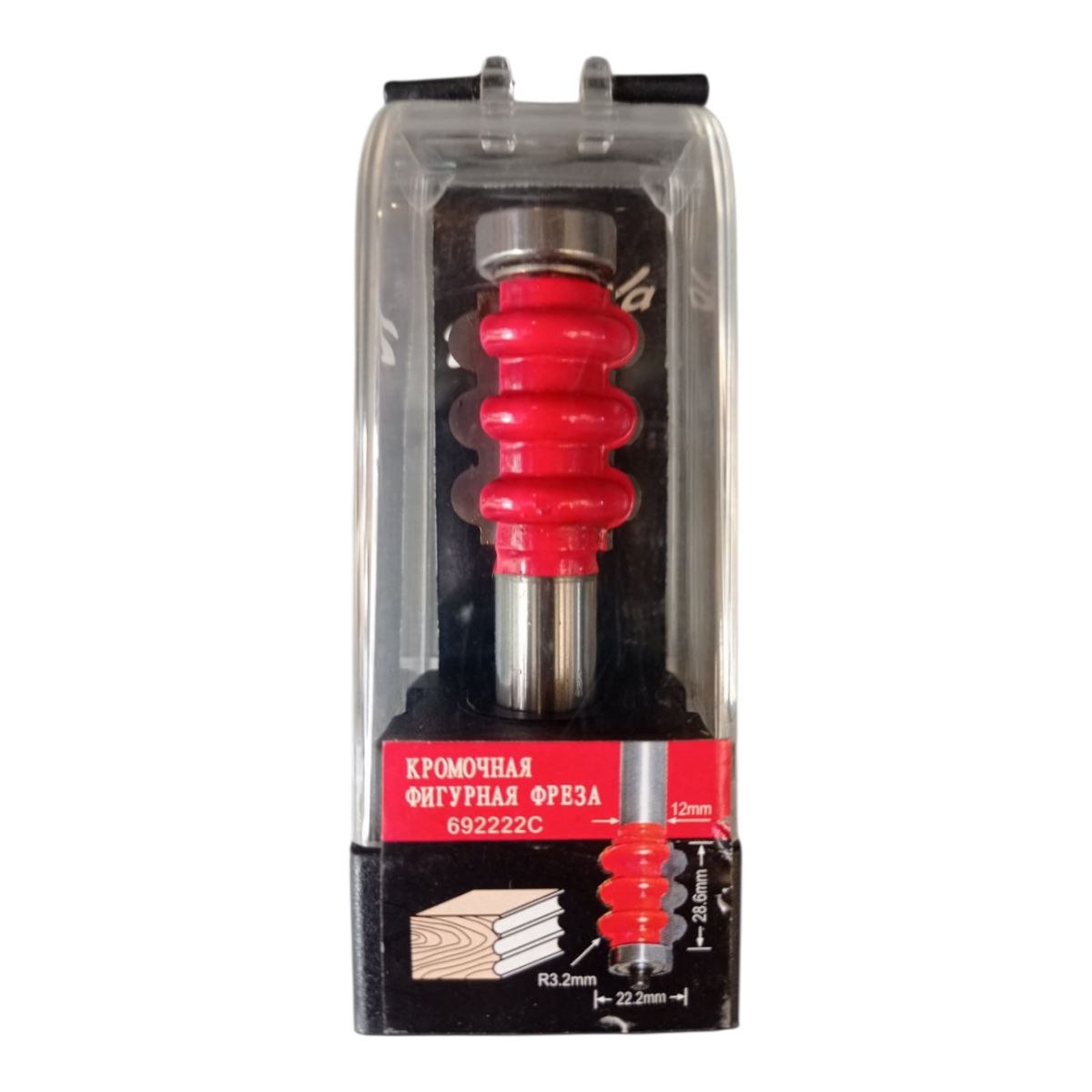 Ataka-692222С- Фреза профільна з потрійною виїмкою R3.2 Атака / 692222С - Зображення 1