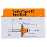 Фреза R16 Кромкова радіусна CMT D44.5 h22 L63.5 d8 - Зображення 2