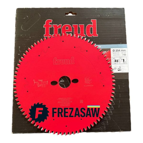 Пиляльний диск 254 мм Freud по пластику алюмінію -5° NEG 2.8/2.0x30 z80