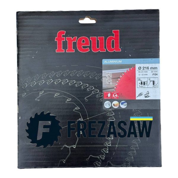 Пильний диск по Алюмінію 216 мм Freud x30x2.5/1.8 64z -5° FR16A001M