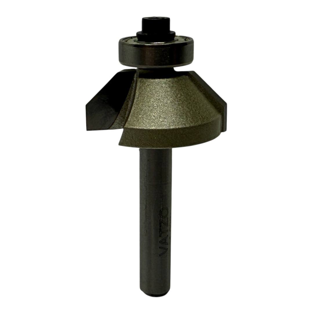 freza-1022-D25-d6-Vatzo-- Фреза для кромочного фрезера під кут 45° Vatzo 1022 D25 h10.5 d6 - Зображення 1