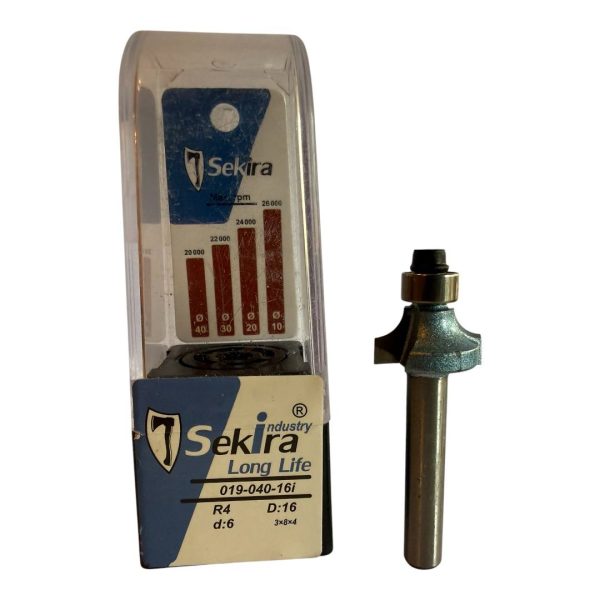 Фреза радіусна для закруглення R4 D16 d6 Sekira Industry 019-040-16i