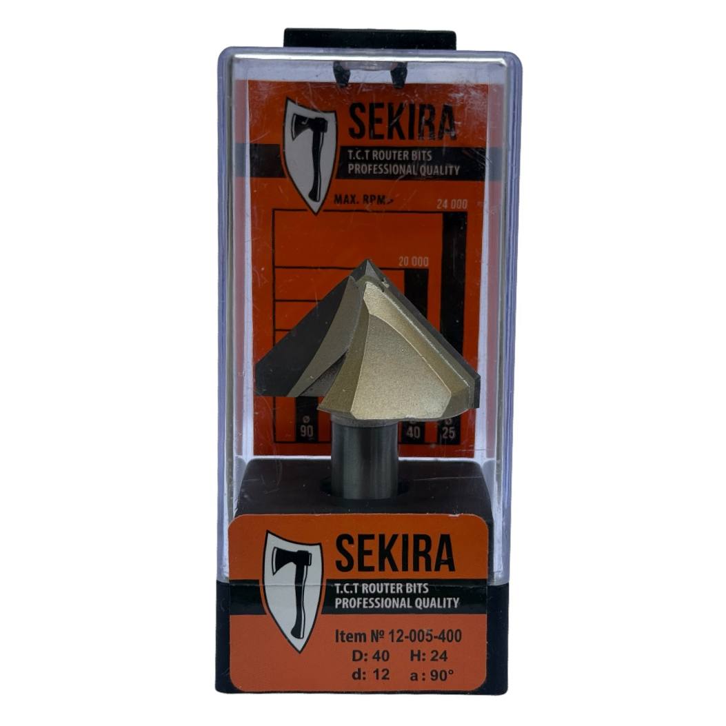 12-005-400-Freza-1004-D40-90-frezasaw-Sekira Фреза 40мм конусна під 90° h20 d12 Sekira 12-005-400 - Зображення 1