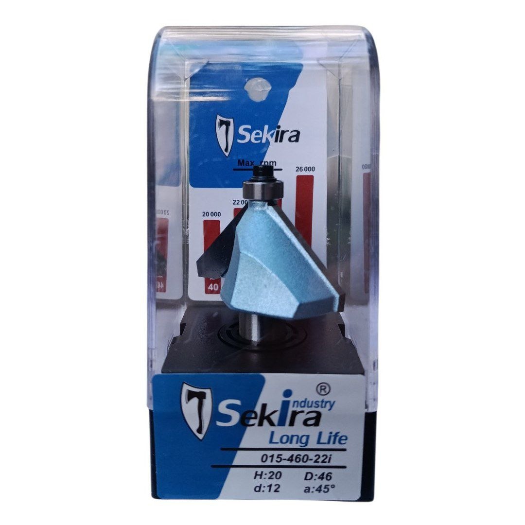 sekira-industry-015-460-22i Фреза під 45° для зняття фаски D46 h20 d12 Sekira Industry 015-460-22i - Зображення 1