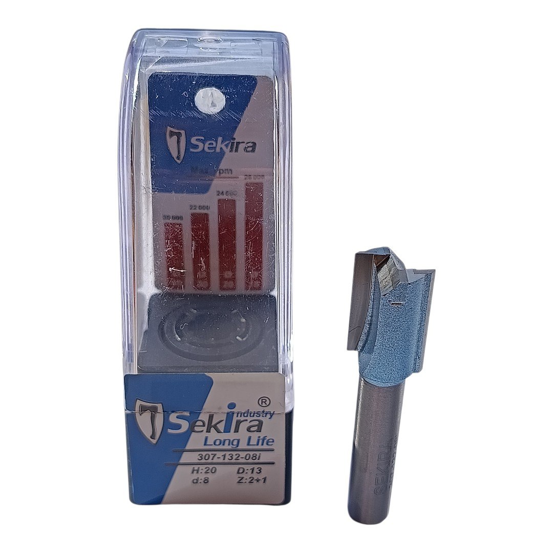 Sekira-Industry-307-132-08i-13mm- Фреза 13мм пазова пряма h20 z2+1 L55 d8 Sekira Industry 307-132-08i - Зображення 1