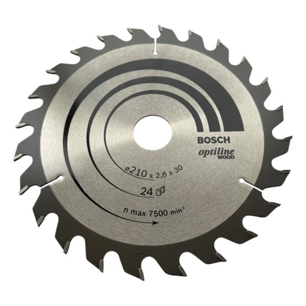 Пильний диск Bosch Optiline Wood 210×30×2.8 мм 24T (2608640621)