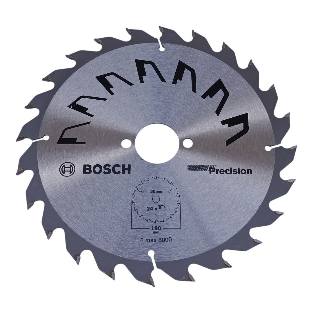 Bosch-Precision-190x30x24z-- Пильний диск 190мм Bosch Precision x30 x2.5/1.5 Z24 2609256869 - Зображення 1