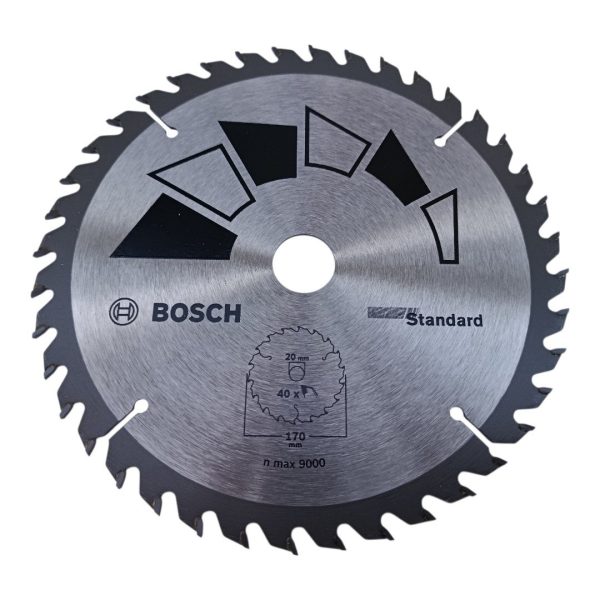 Циркулярный диск Bosch Standard for Wood Ø170 мм x20/16 мм 40 зубов (2609256813)